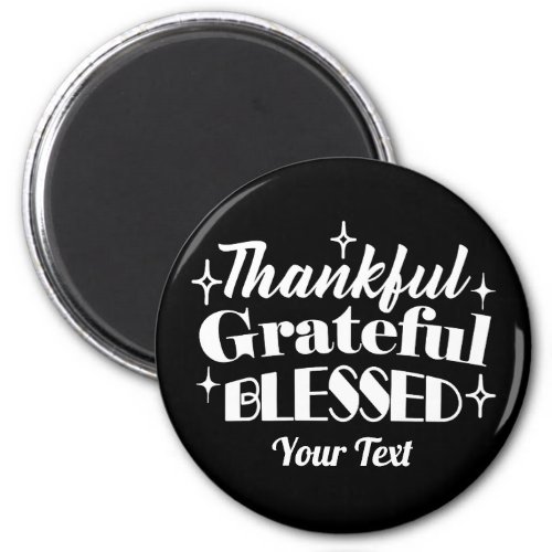 Editable Sparkling Thanksgiving Quote Design Magnet