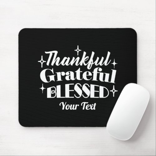 Editable Sparkling Thanksgiving Quote Design Mouse Pad