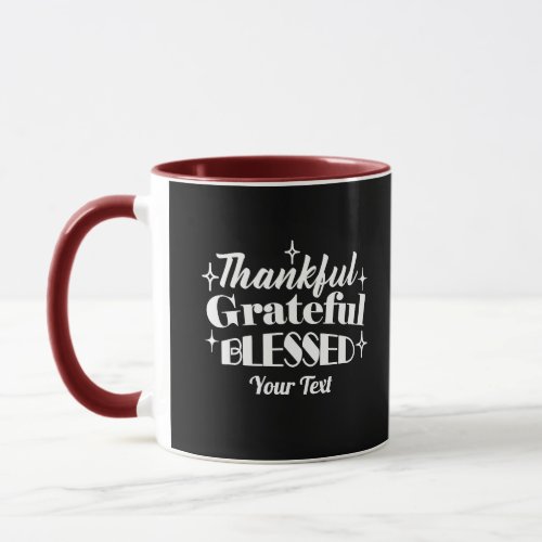 Editable Sparkling Thanksgiving Quote Design Mug