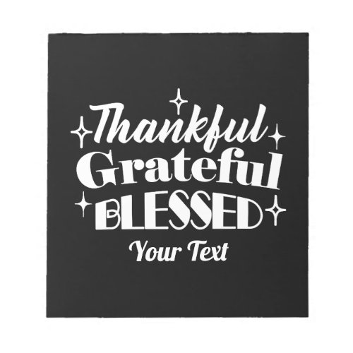 Editable Sparkling Thanksgiving Quote Design Notepad