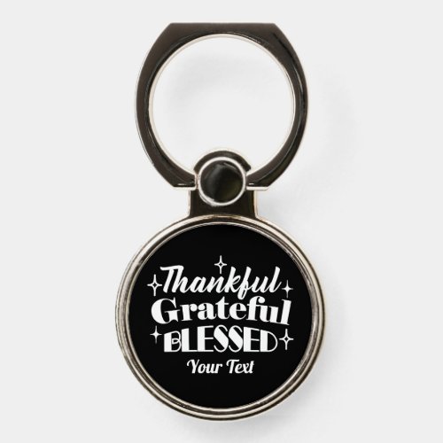 Editable Sparkling Thanksgiving Quote Design Phone Ring Stand