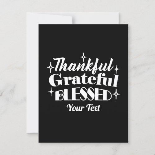 Editable Sparkling Thanksgiving Quote Design Postcard