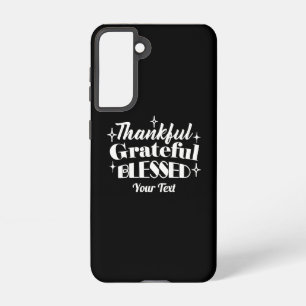 Editable Sparkling Thanksgiving Quote Design Samsung Galaxy S21 Case