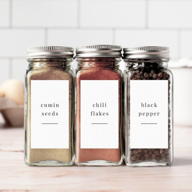Editable Spice Jar Pantry 1.2x2.2 Inch Label Set (Creator Uploaded)