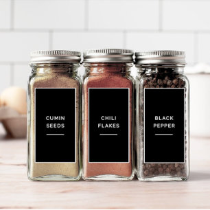 Editable Spice Jar Pantry 1.2x2.2 Inch Label Set