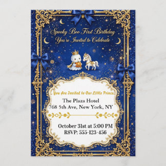 Editable Spooky Boo First Birthday Invitation