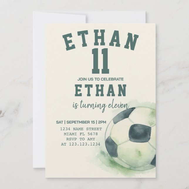 Editable Sports Party Template (Front)