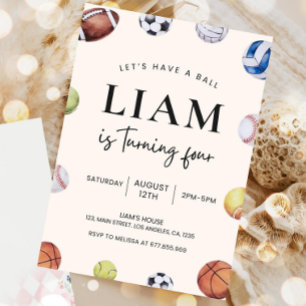 Editable Sports Themed Birthday Invitation, Basket Invitation