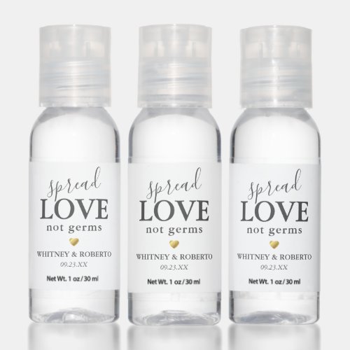 Editable Spread Love Not Germs Hand Sanitizer