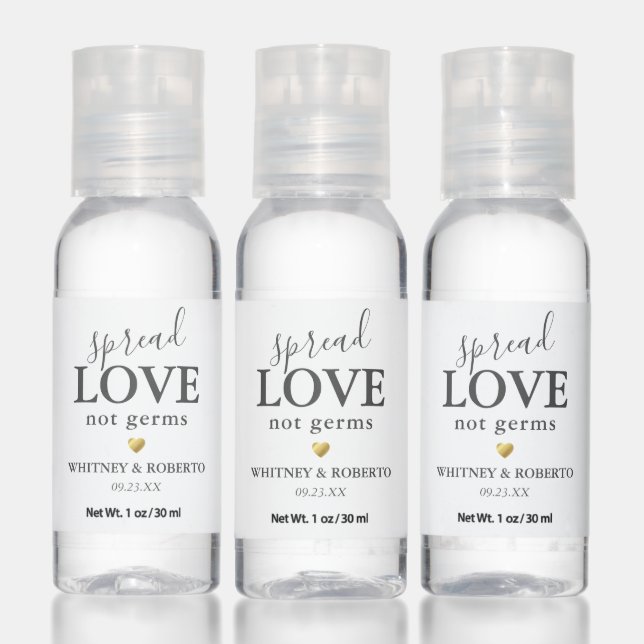Editable Spread Love Not Germs Hand Sanitizer (Set)