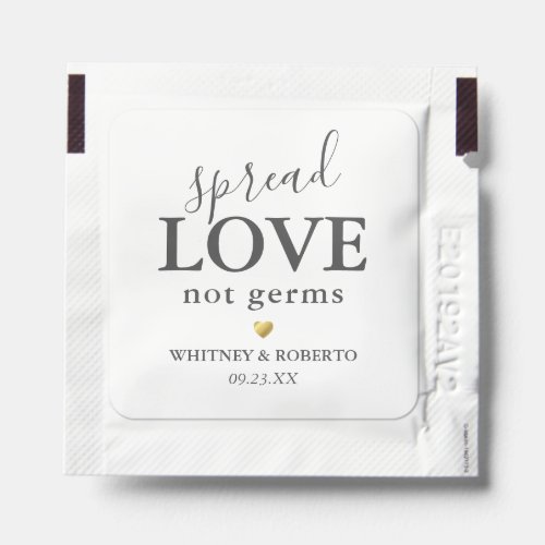 Editable Spread Love Not Germs Hand Sanitizer Packet