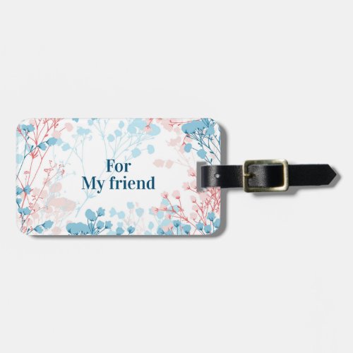 Editable Spring Pattern Quotes Luggage Tag