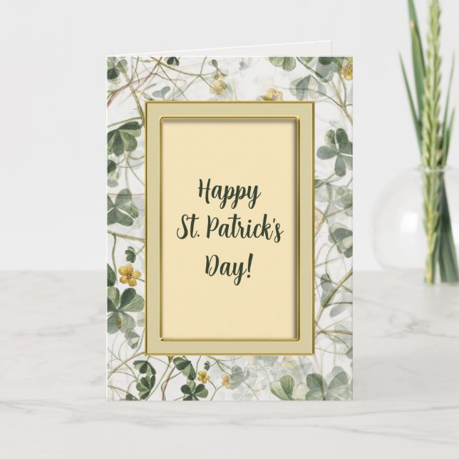 Editable St Patricks Day Greeting Card (Front)