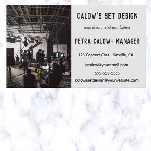 Editable Stage and Set Design  Business Card