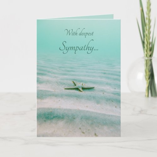 Editable Starfish in the Mediterranean Sea  Card