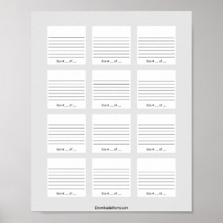 Editable Storage Labels Inventory Management Poster