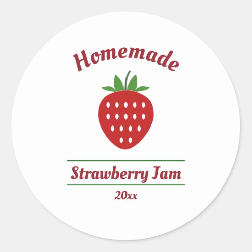 Editable Strawberry Jam Label Sticker