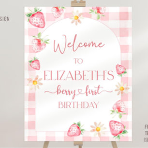 Editable Strawberry Welcome Sign Template Strawber
