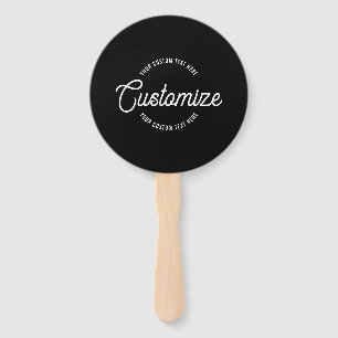 Editable Stylish Cursive & Modern Circular Text Hand Fan