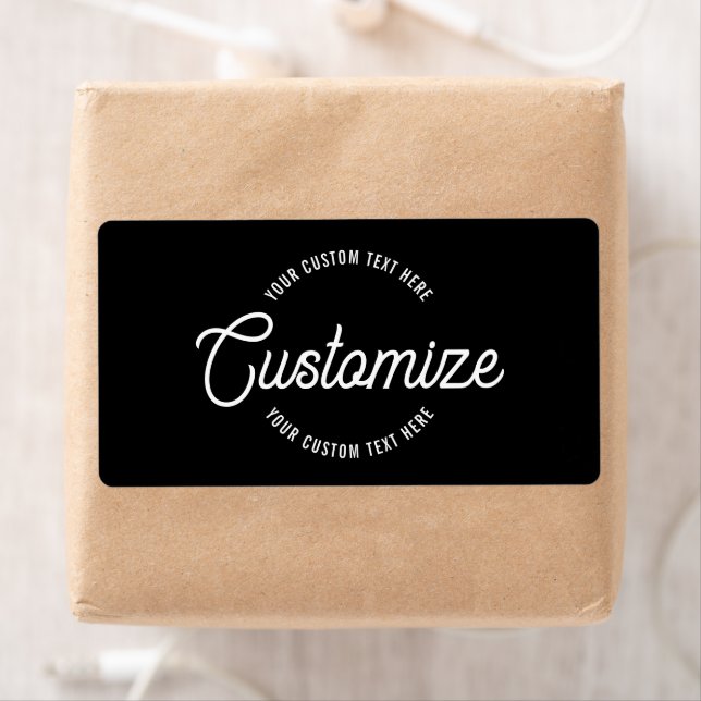 Editable Stylish Cursive & Modern Circular Text Label (Insitu)