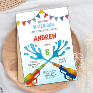 Editable Summer Splash Party Invite