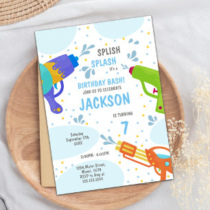 Editable Summer Splash Party Invite for Kids