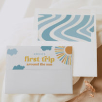 Editable Sun First Birthday Envelope