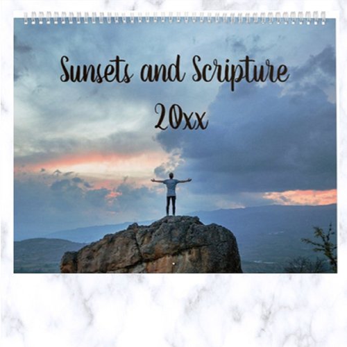 Editable Sunsets and Scripture Calendar