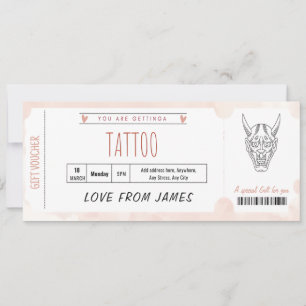 Editable Surprise Tattoo Voucher Ticket Template