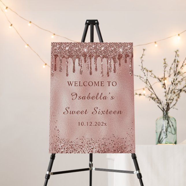 Editable Sweet 16 Welcome Sign Template (In Situ (Stand))