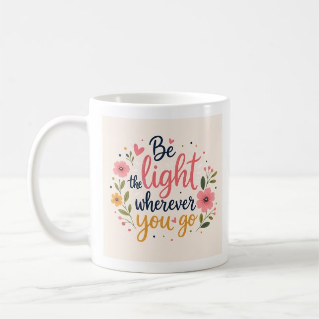 Editable Sweet Floral Coffee Mug (Left)