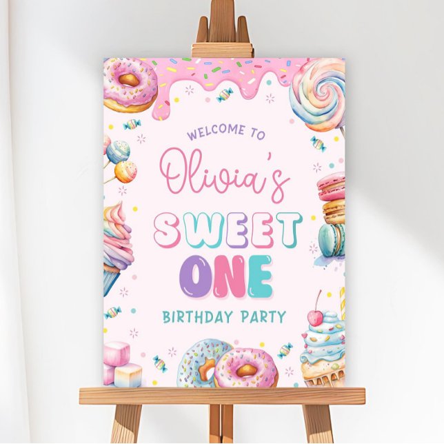 Editable Sweet One Birthday Welcome Sign Sweet One (Creator Uploaded)