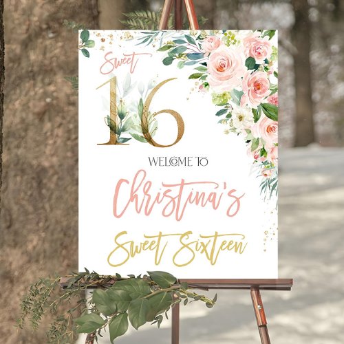 EDITABLE Sweet Sixteen Birthday Party Signs Sweet 
