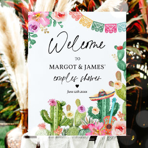 Editable Taco 'Bout Love Fiesta Couples Shower Wel Foam Board