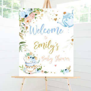 Editable Tea Baby Shower Welcome Sign Baby is Brew