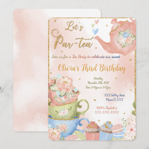 Editable Tea Party Invitation