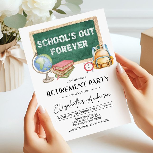 Editable Teacher Retirement Party Invitation (Digi (Creator Uploaded)