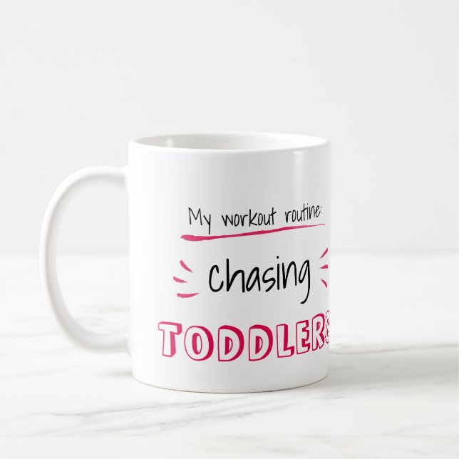 Editable text: ..chasing ...(twins, teens, etc.) coffee mug (Left)