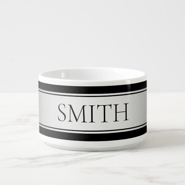 Editable Text & Colors | Gradient Stripe w/Border  Bowl (Center)