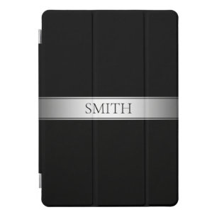 Editable Text & Colors Gradient Stripe w/Border iPad Pro Cover