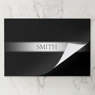 Editable Text & Colors Gradient Stripe w/Border Paper Pad