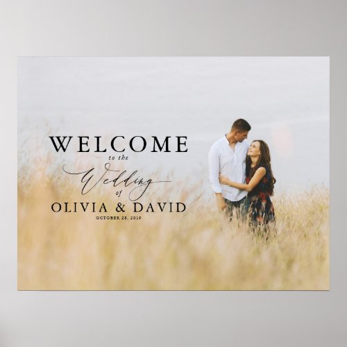 Editable Text Colors Photo Wedding Welcome Sign
