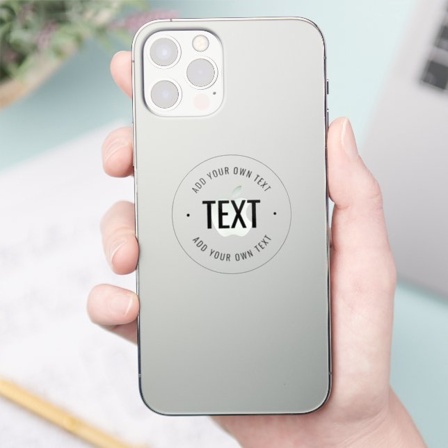 Editable Text & Colors Transparent Sticker (Phone)