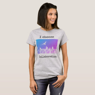 Editable Text Cute Seagulls Art Print Front & Back T-Shirt