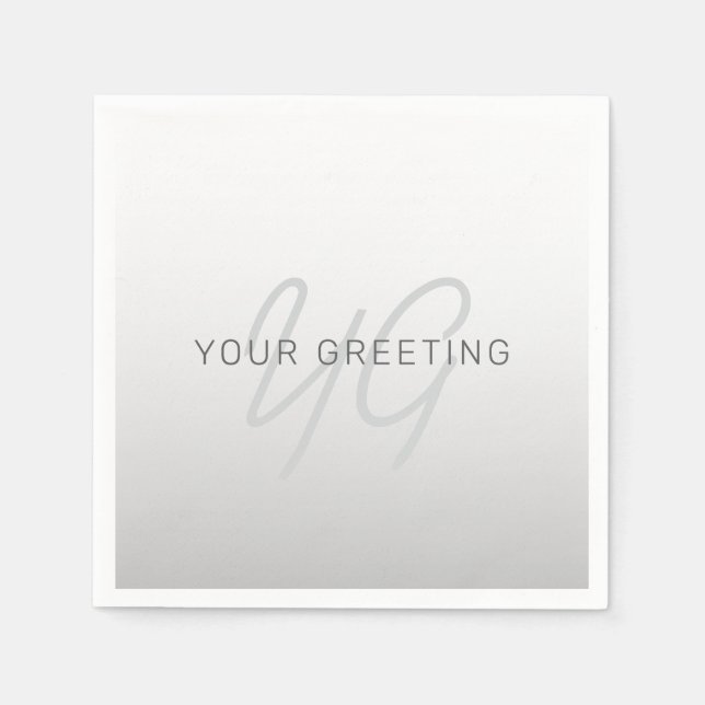 Editable Text for Business, Greeting or Name Napkins (Front)