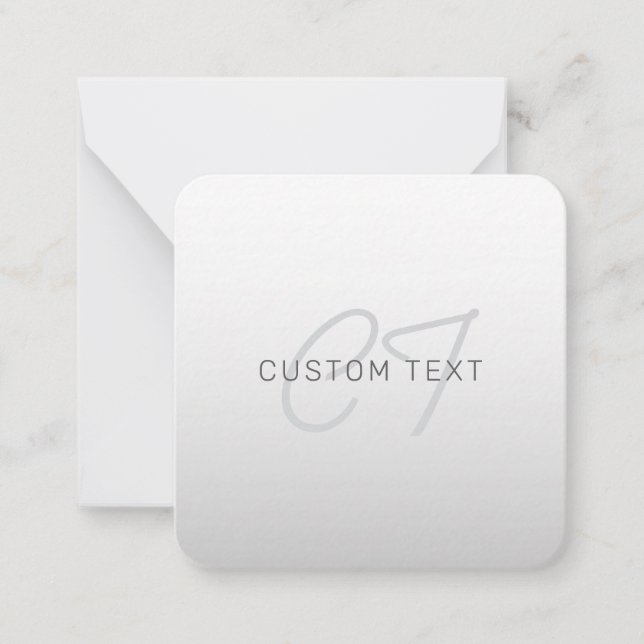 Editable Text for Business, Greeting or Name Note Card (Front)