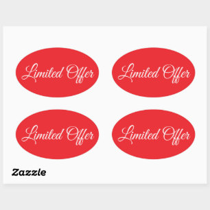 Editable Text Limited Offer Oval Sale Ad Sticker