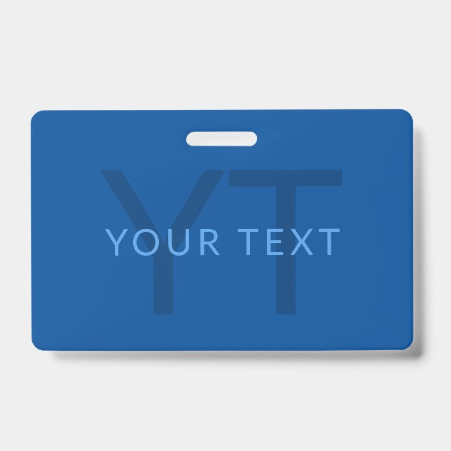 Editable Text Template for Monogrammed Name Etc. Badge (Front)