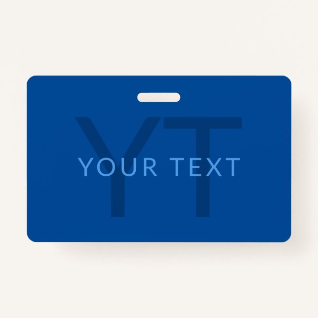 Editable Text Template for Monogrammed Name Etc. Badge (Front)