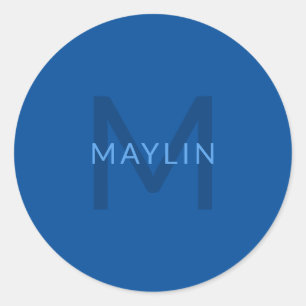 Editable Text Template for Monogrammed Name Etc. Classic Round Sticker